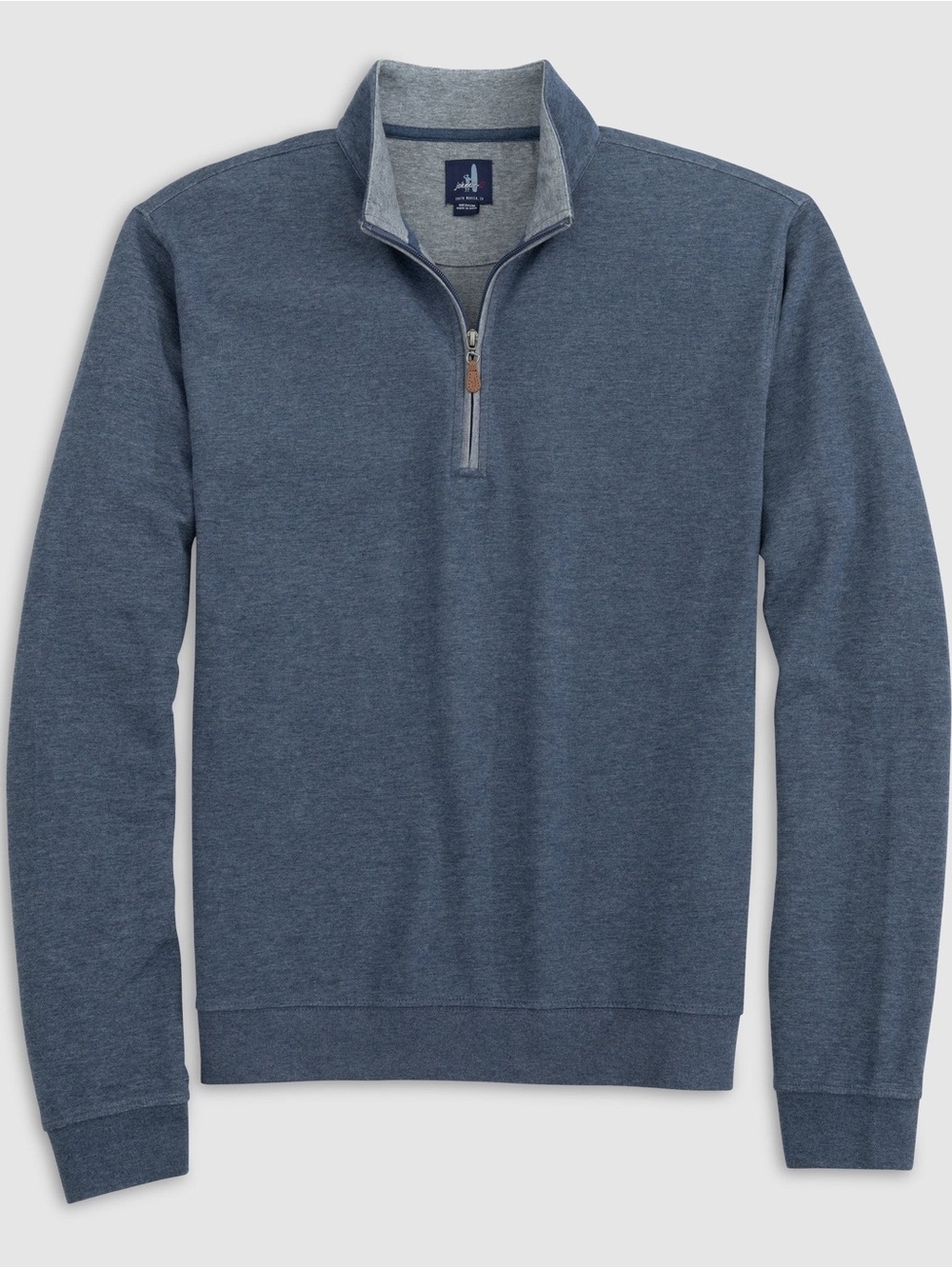 johnnie-O Men's Heathered Blue Quarter-Zip Pullover